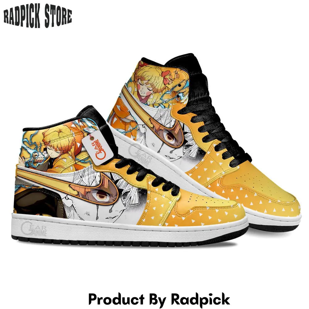 Zenitsu agatsuma air jordan high top sneakers anime mn21  rp0401230